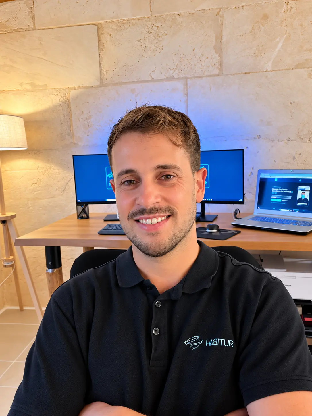 Marc Munar, fundador de Habitur, en su oficina de gestión de alquiler vacacional en Mallorca